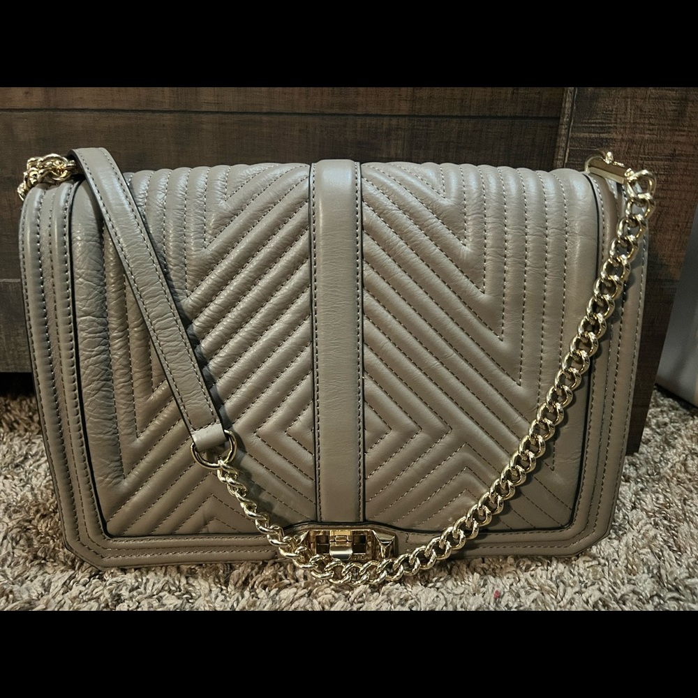 Rebecca mink off shoulder bag love jumbo quilted